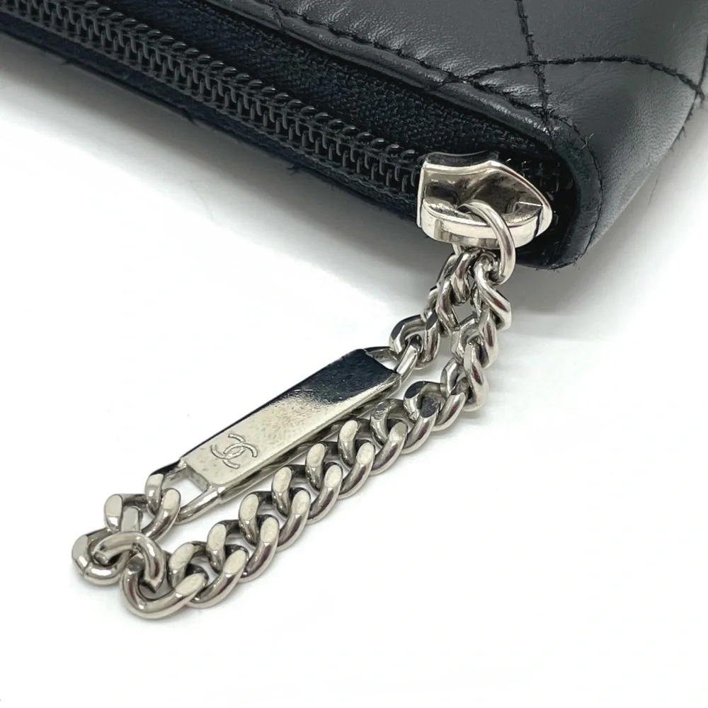 CHANEL Black Leather Wallet